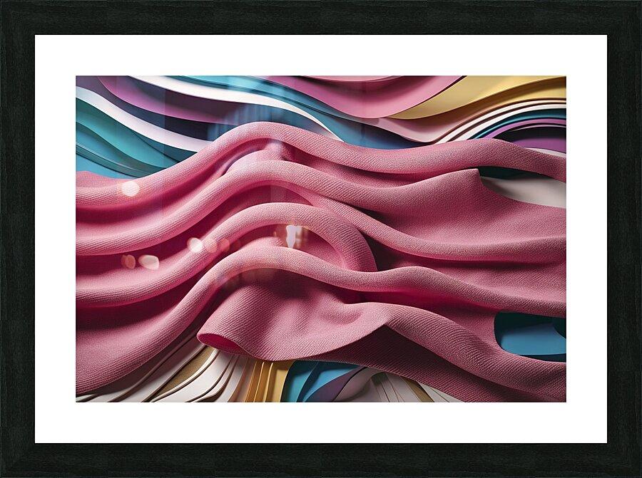 Pink weave lines Picture Frame print