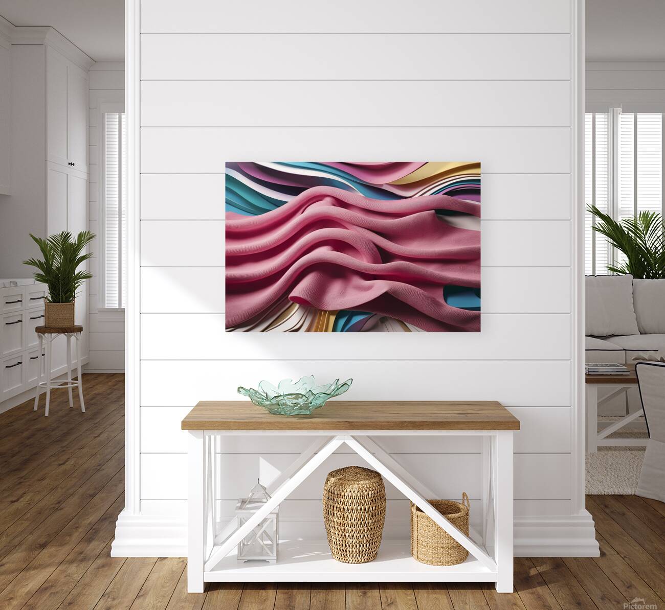 Pink weave lines Reproduction