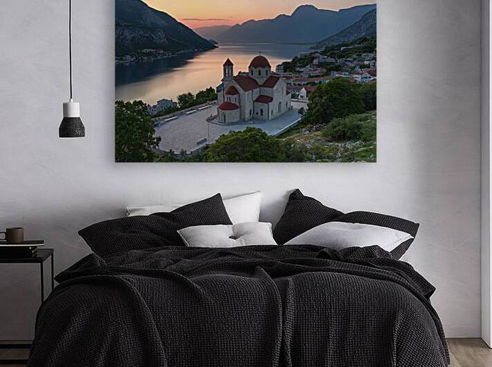 Church of Our Lady of Remedy in Kotor at sunset by Lupu Andrei