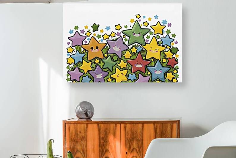 cute small colorful starry pattern background design by Lupu Andrei