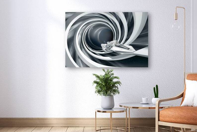 white and grey background. space design concept by Lupu Andrei