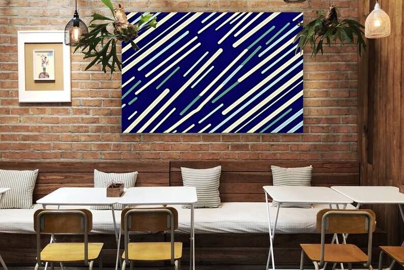 Bright navy blue dynamic abstract vector background with diagonal lines by Lupu Andrei