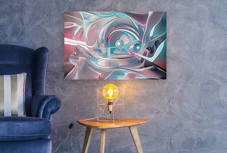 Abstract pastel iridescent shiny holographic background by Lupu Andrei