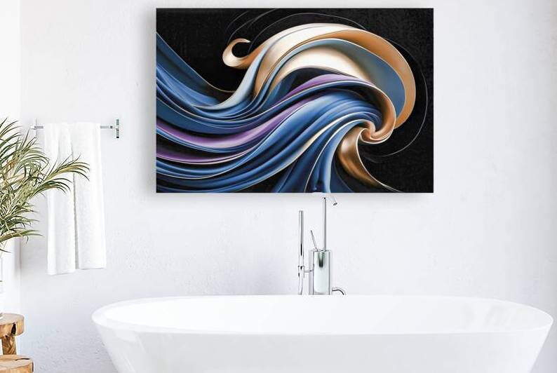 Black abstract background luxury cloth or liquid wave by Lupu Andrei