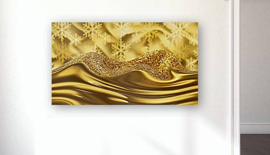 Abstract of gold glitter bright ripple background by Lupu Andrei