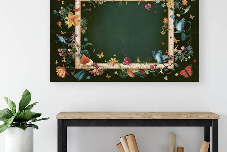 Artistic colorful frame with different elements o by Lupu Andrei