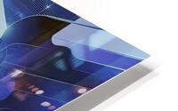 blue geometric shape abstract technology background HD Metal print