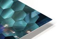 Abstract background hexagon pattern with glowing HD Metal print