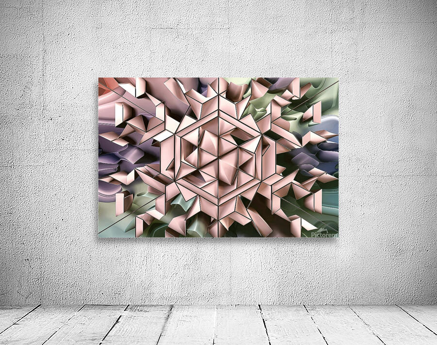 Geometric abstract background with simple hexagonal elements Wall Preview