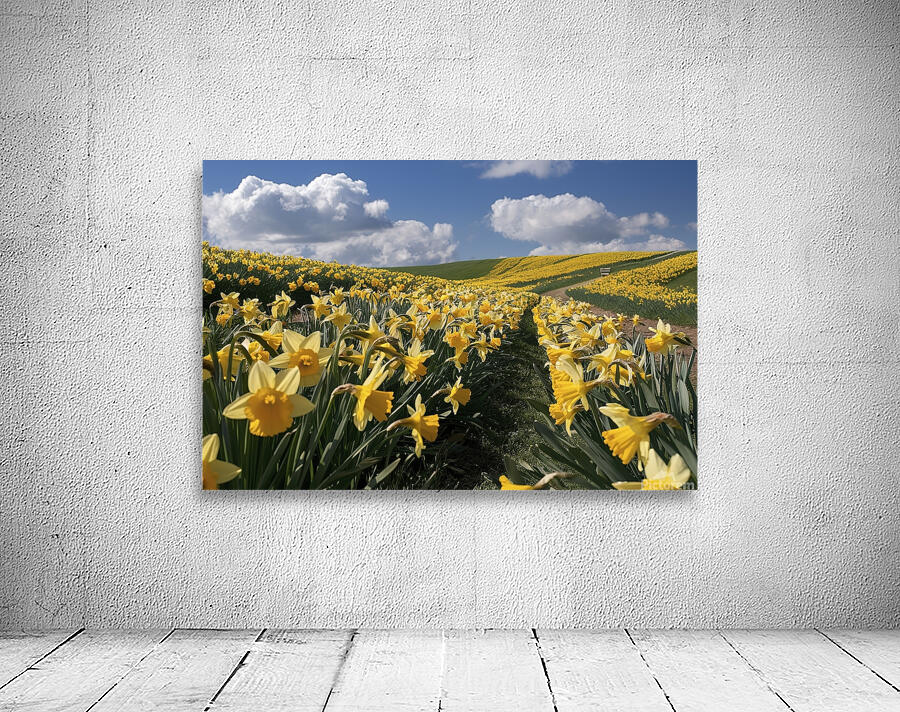 Daffodils flower background Wall Preview