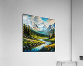Capture a breathtaking panoramic view of a vast montain Acrylic Print