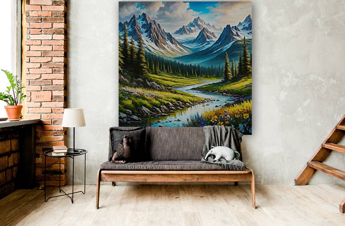 Capture a breathtaking panoramic view of a vast montain Reproduction