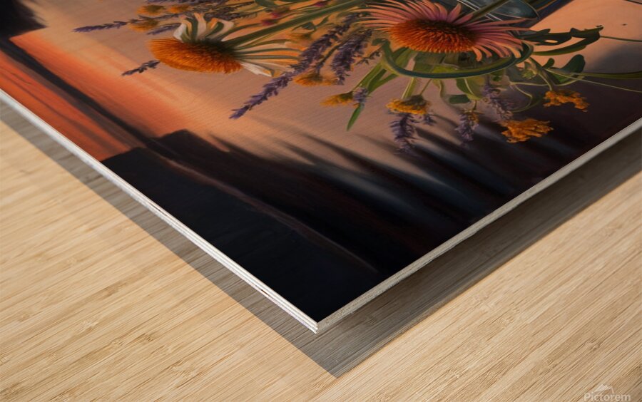 Herbal Elixir at Sunset Wood print