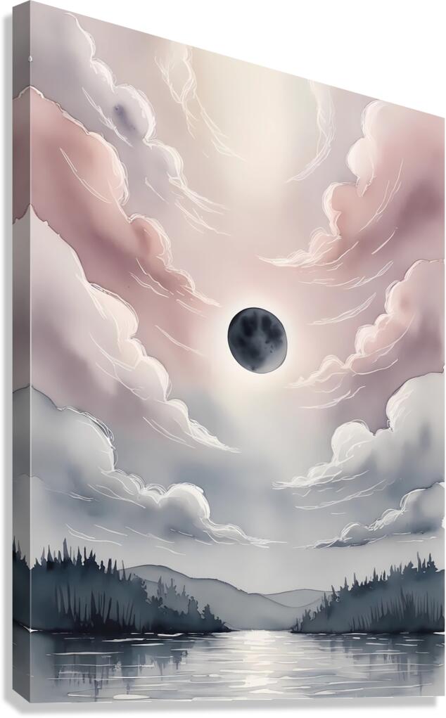 Eclipsed in Soft Hues Canvas Print