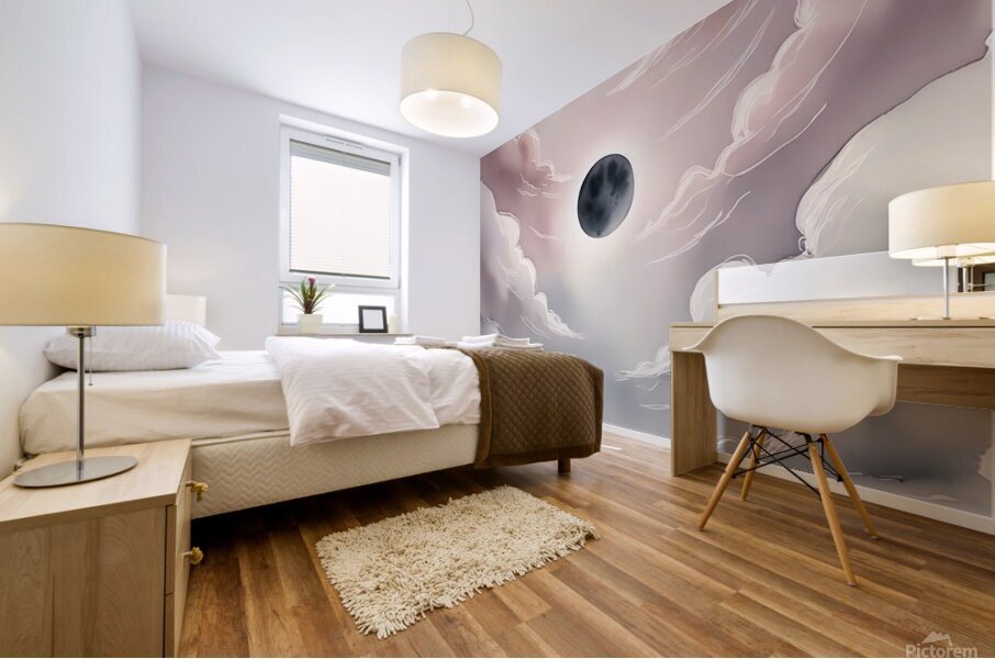 Eclipsed in Soft Hues Mural print