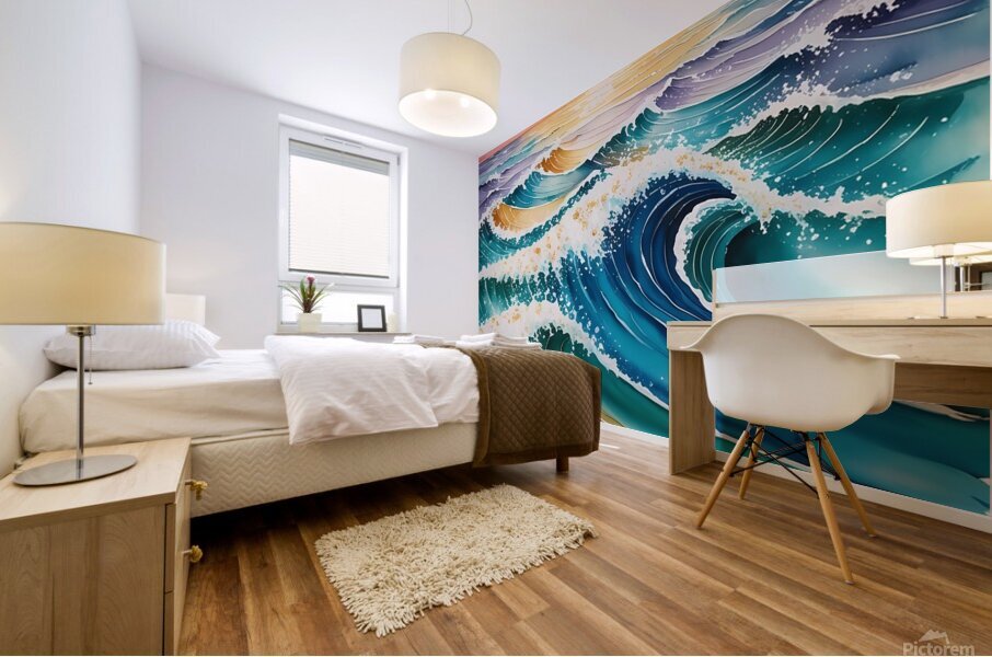 The Dancing Waves Mural print