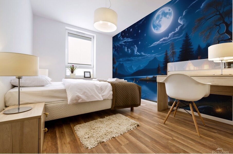 moonlit night Mural print