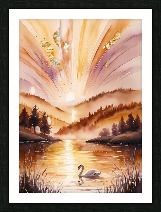Golden Tranquility Picture Frame print