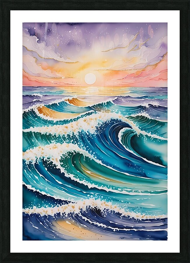 The Dancing Waves Picture Frame print
