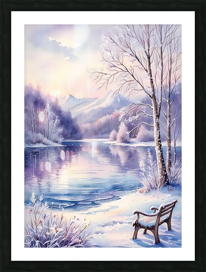 Frozen Elegance Picture Frame print