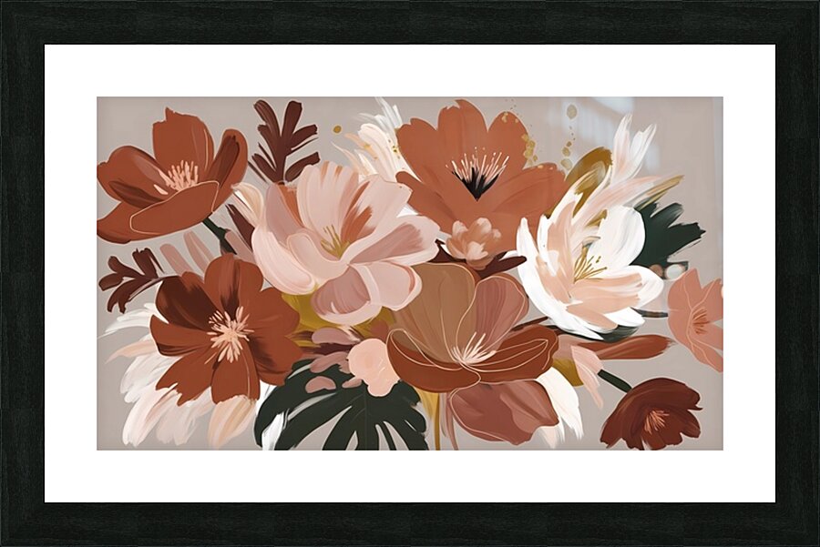 Terracotta Bloom Picture Frame print