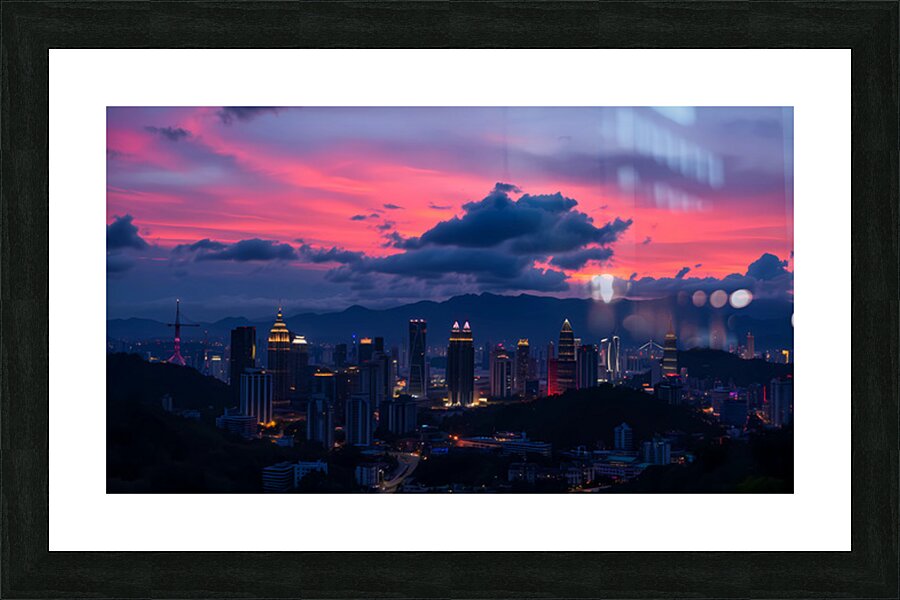 Twilight Skyline Picture Frame print