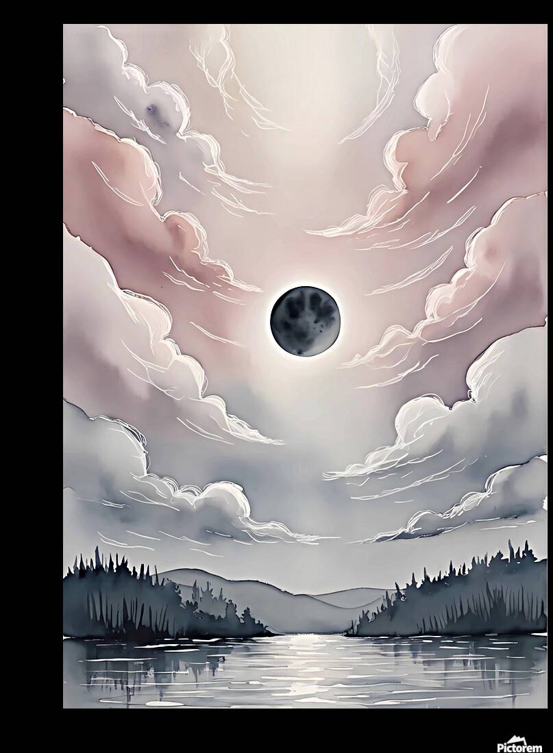Eclipsed in Soft Hues Reproduction