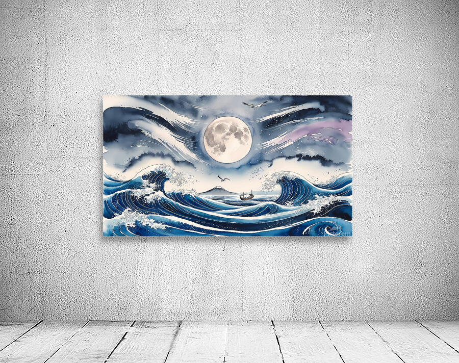 Moonlit Waves Wall Preview