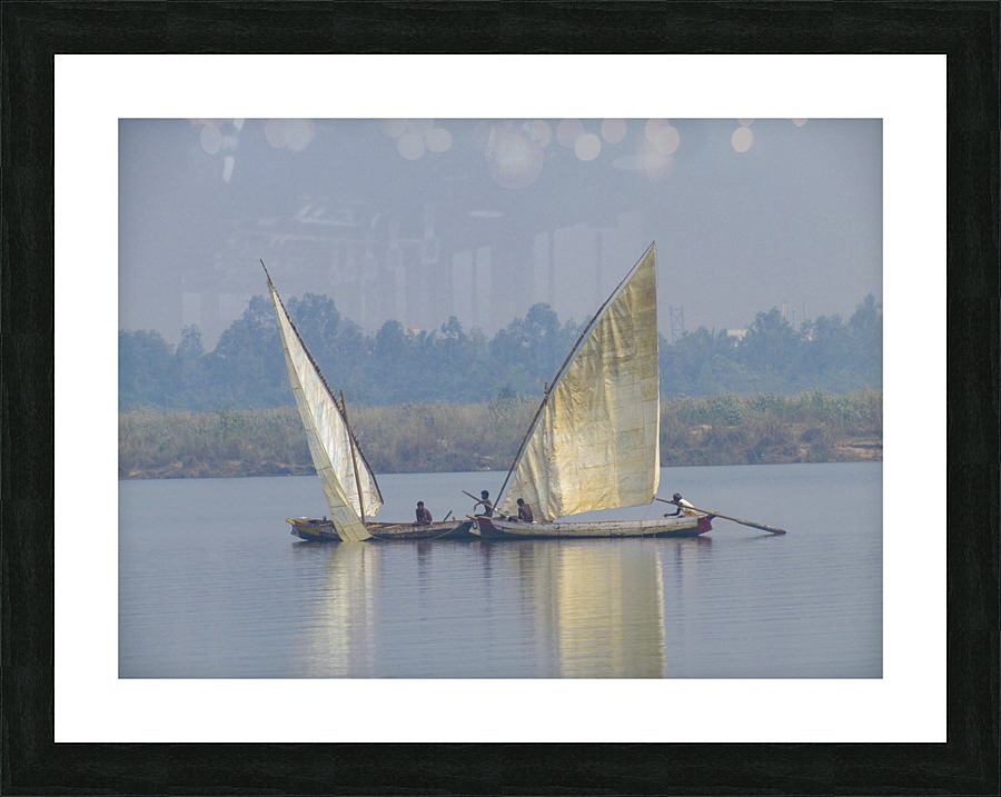 Sails on the Ganges Picture Frame print