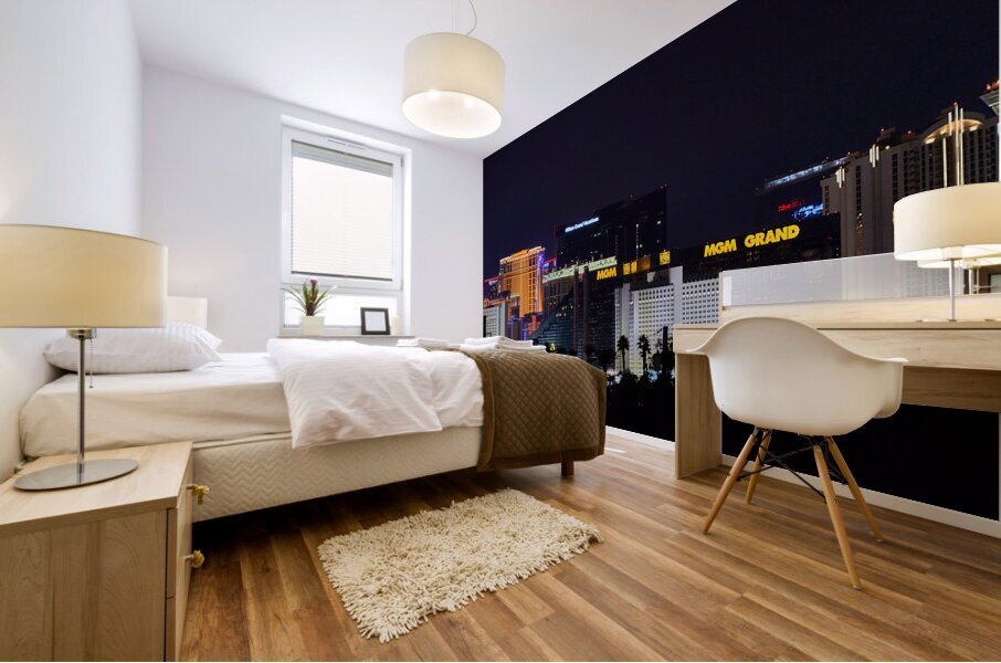 Las Vegas Skyline at Night 7R308620 Mural print