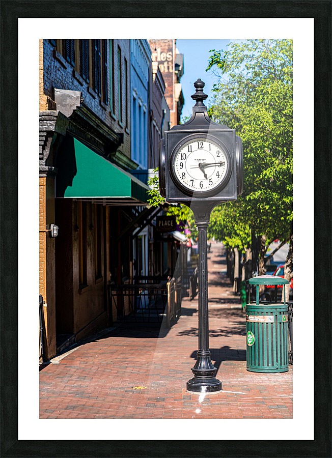 Clock in Downtown Athens GA 07262 Picture Frame print