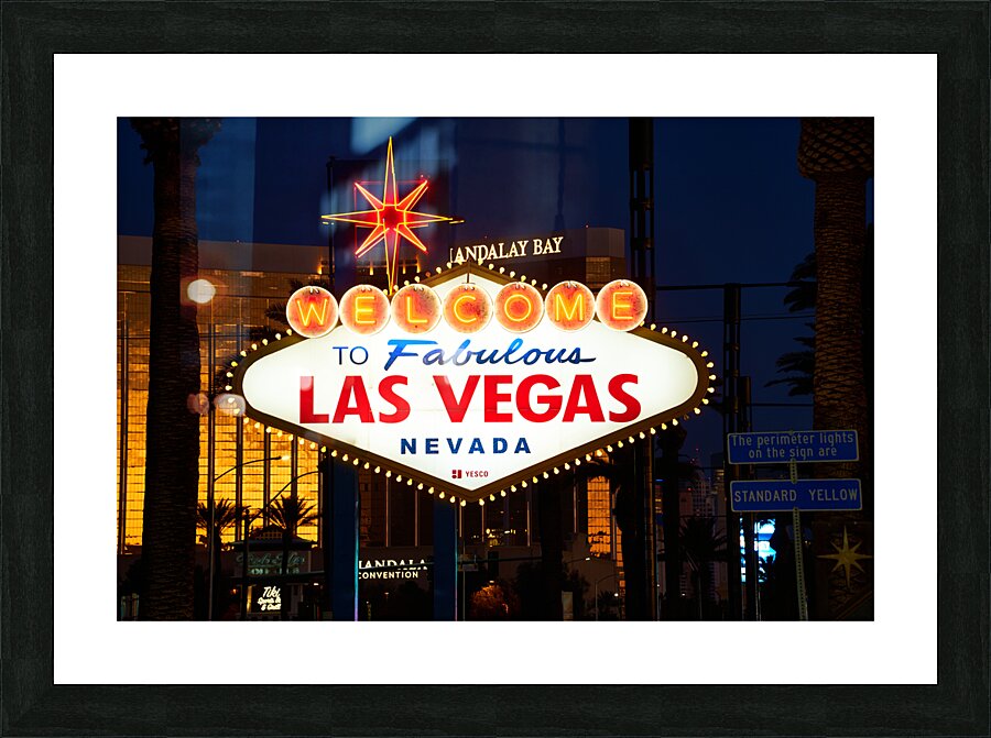 Las Vegas Sign at Dusk DSC01633 Picture Frame print