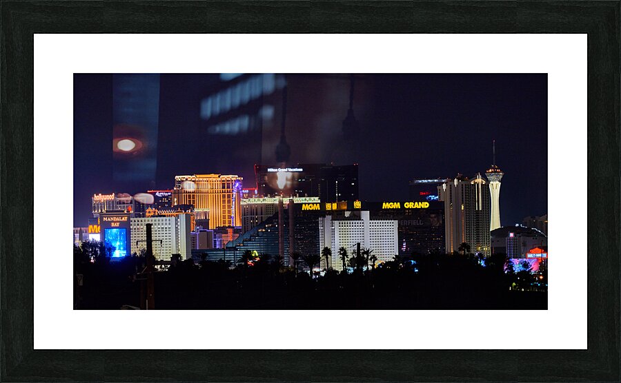 Las Vegas Skyline at Night 7R308620 Picture Frame print