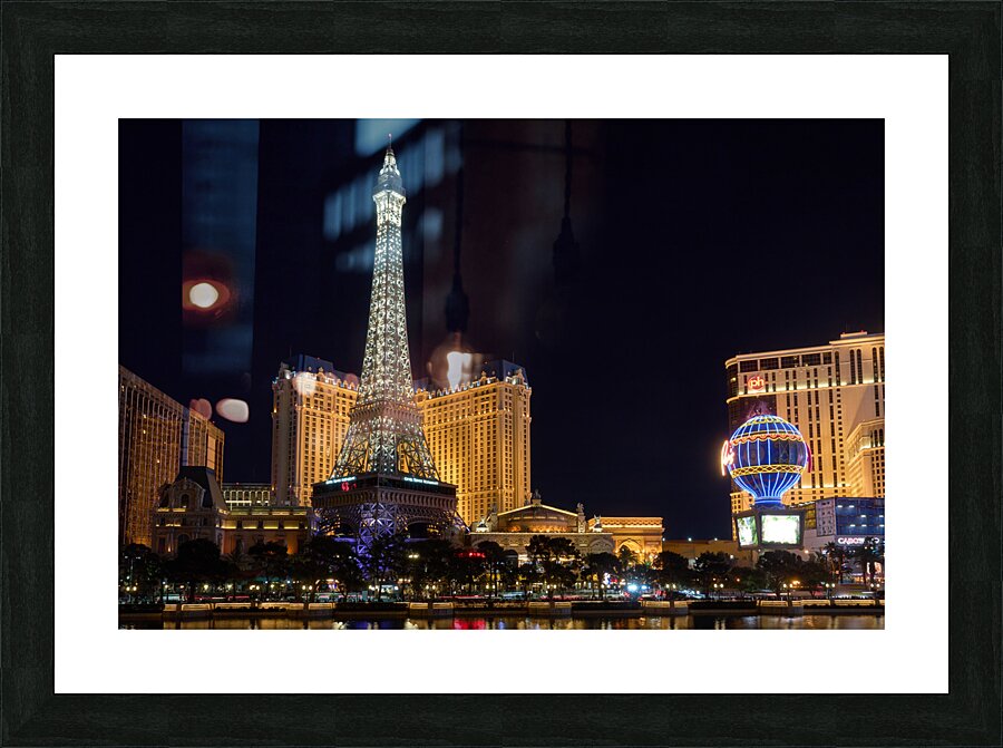 Paris Hotel  Casino at Night   Las Vegas NV SA104 Picture Frame print