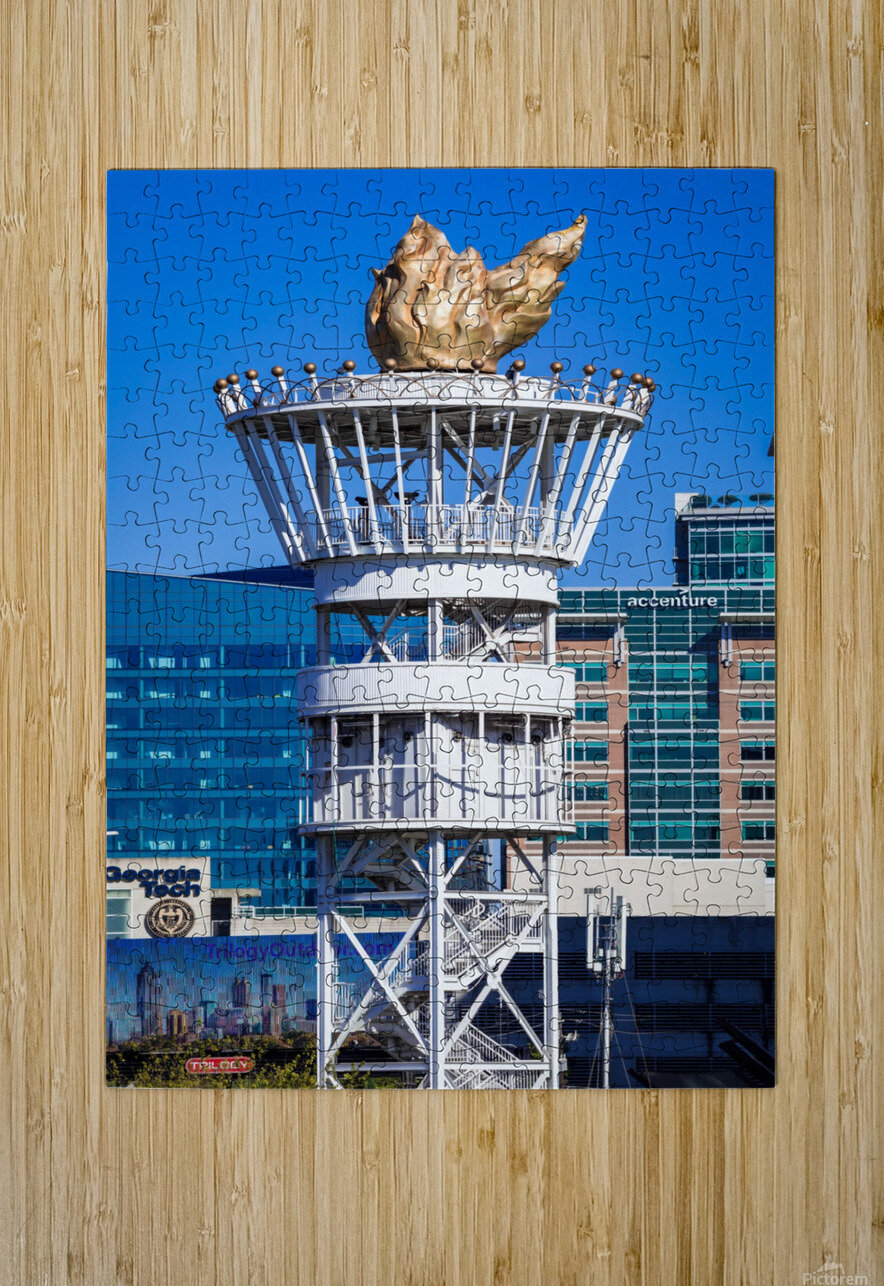 Olympic Tower Torch in Midtown Atlanta GA 9596 by Sanjeev Singhal