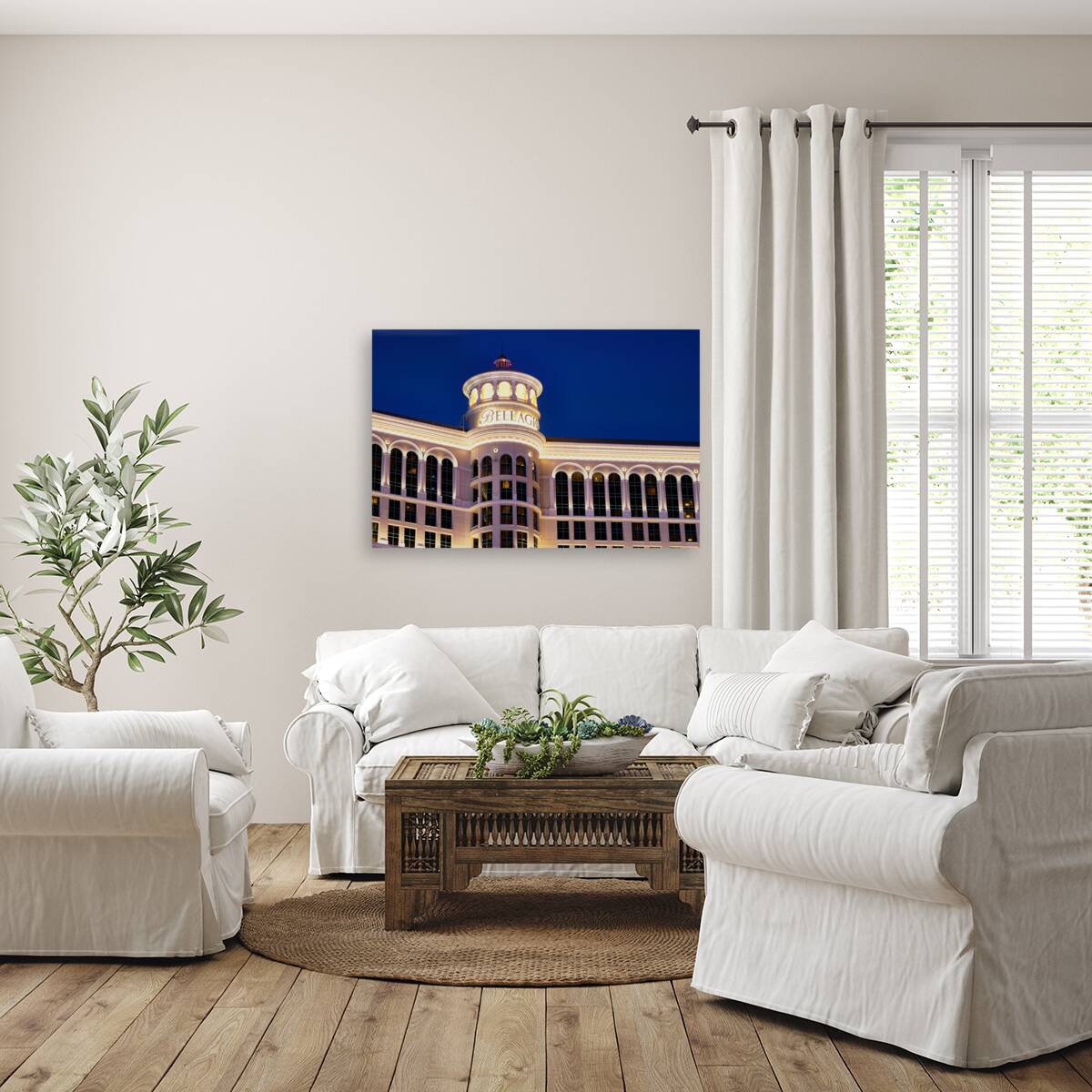 Bellagio Casino at Dusk   Las Vegas NV DSC06899.j Reproduction