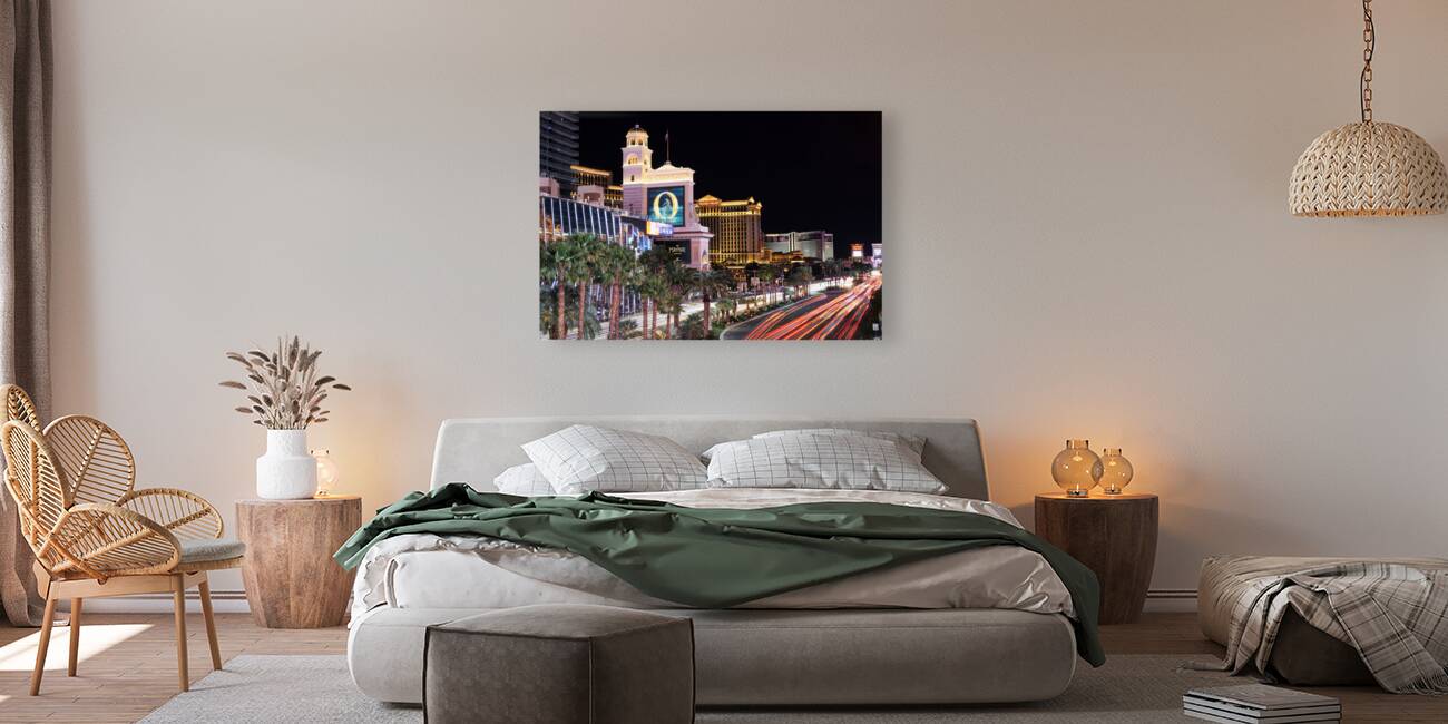 Las Vegas Blvd at Night   Las Vegas NV DSC06956.j Reproduction