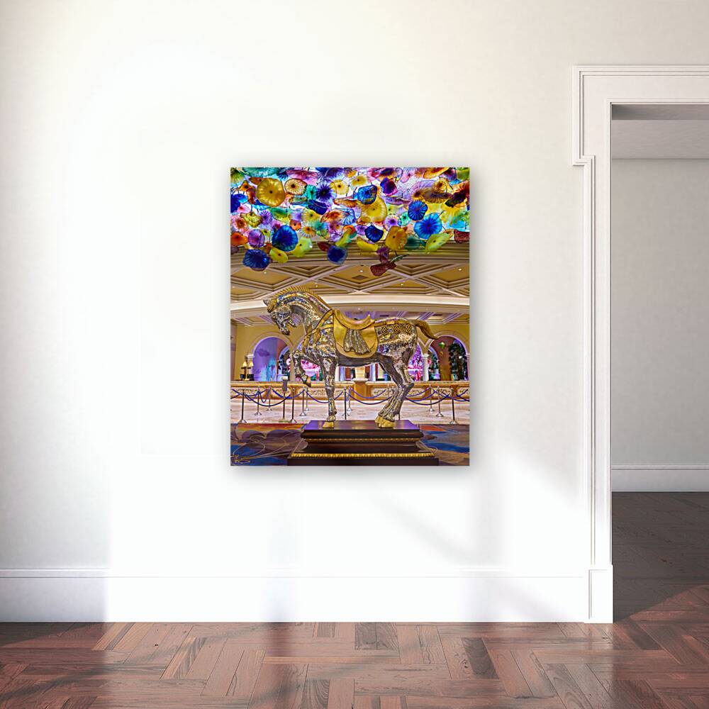 Lobby at Bellagio Casino   Las Vegas NV DSC08308. Reproduction