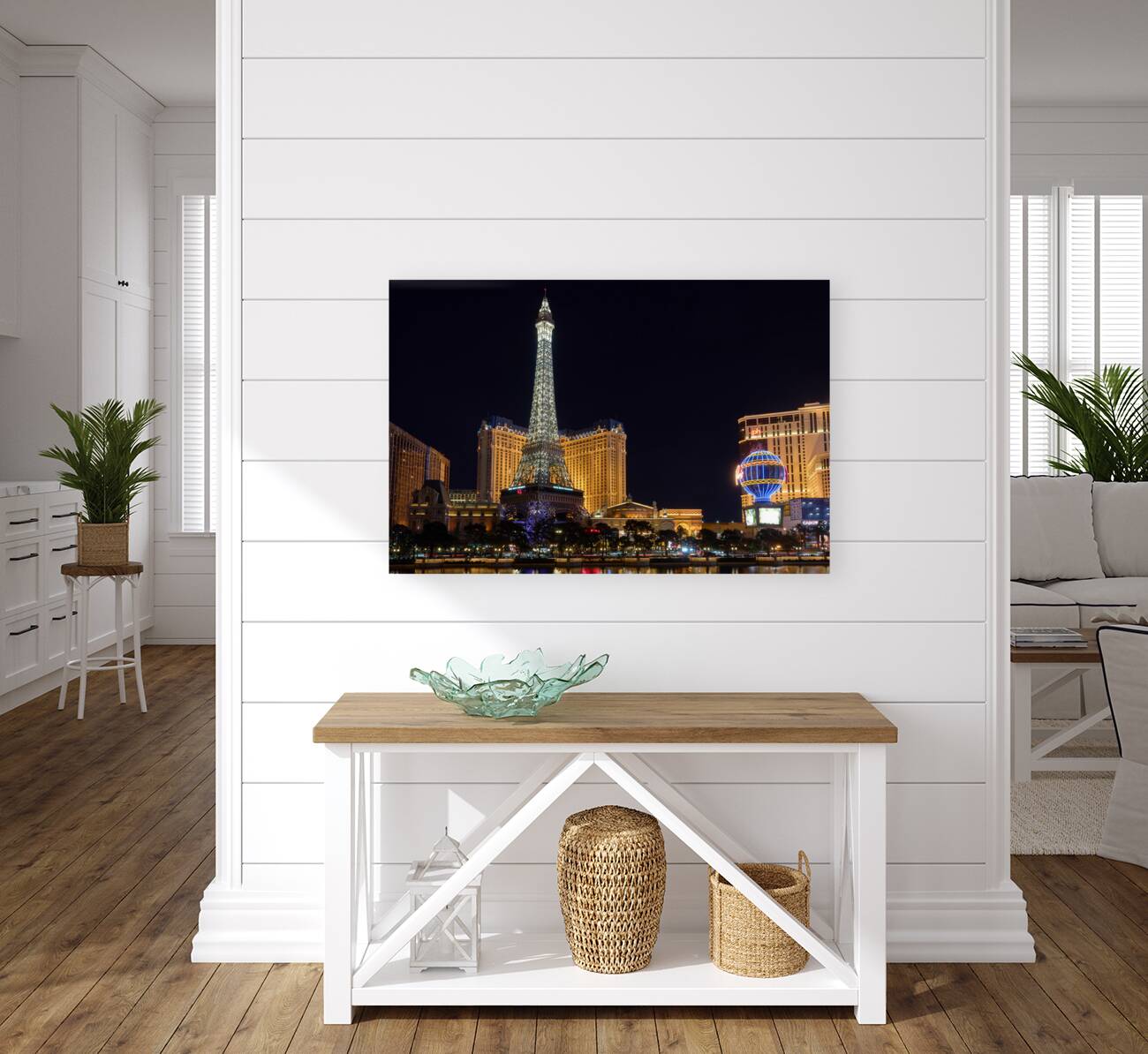 Paris Hotel  Casino at Night   Las Vegas NV SA104 Reproduction