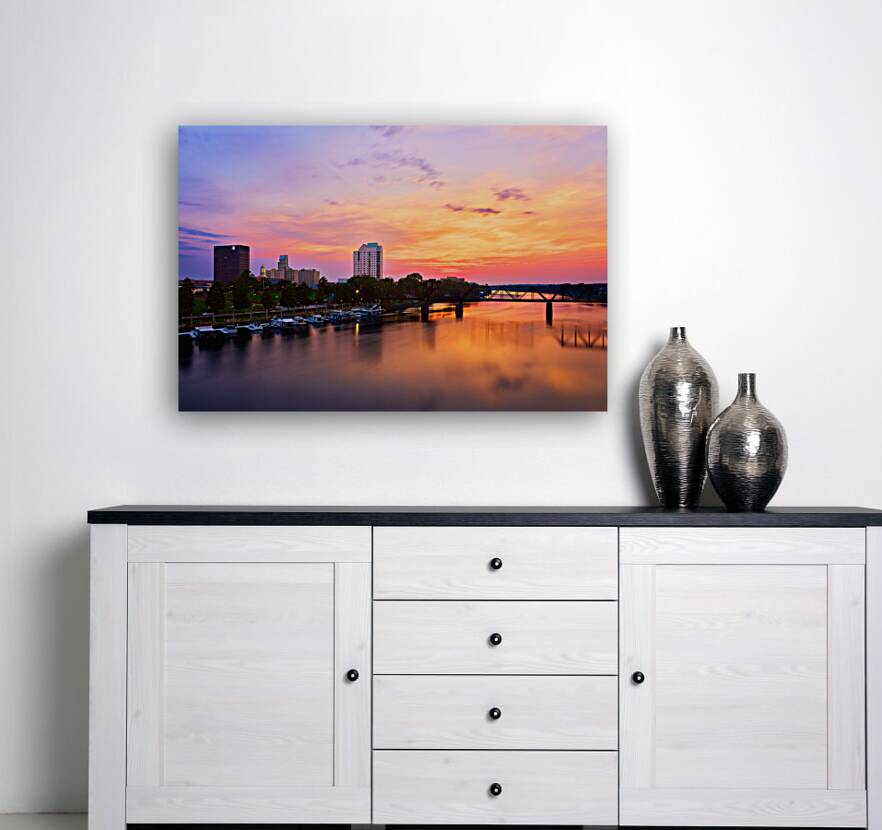 Augusta GA and the Savannah River at Sunset SA104 1708697021.1381 Reproduction