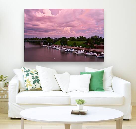 Augusta GA Levee and Marina at Sunset SA106453.jp by Sanjeev Singhal