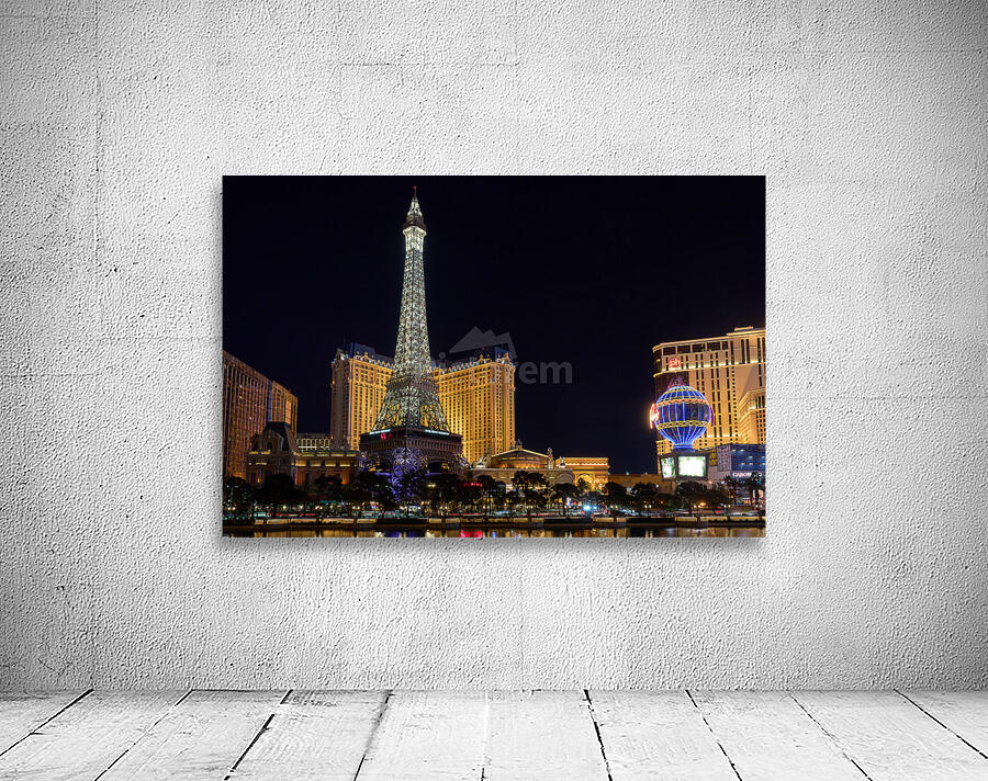 Paris Hotel  Casino at Night   Las Vegas NV SA104 Wall Preview