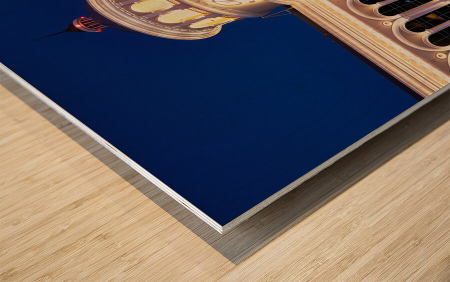 Bellagio Casino at Dusk   Las Vegas NV DSC06899.j Wood print