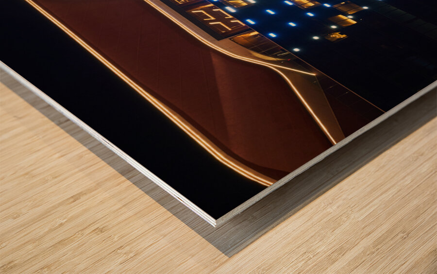 Circa Casino at Night   Las Vegas NV DSC03731 Wood print