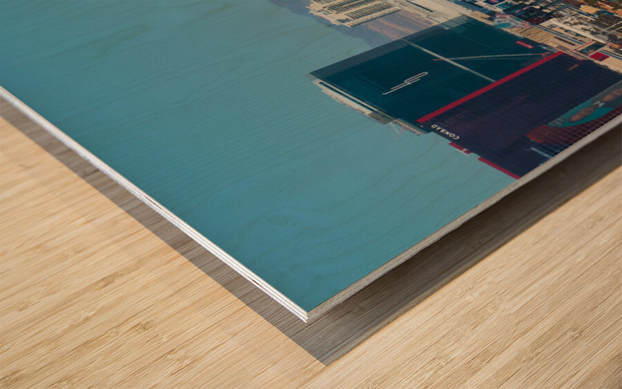 The Las Vegas NV Strip   Aerial View DJI 0870 Wood print