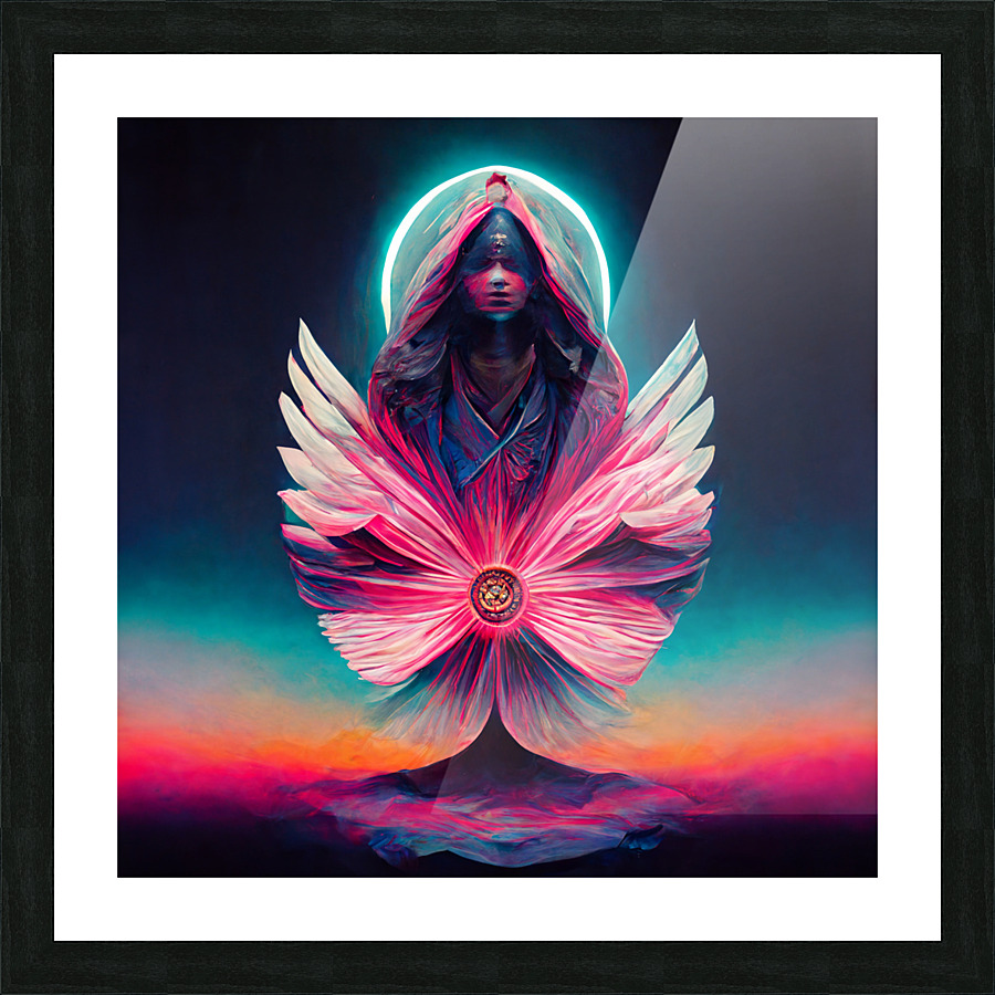 Stars Form Within Her Picture Frame print
