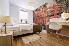 Red Geraniums Mural print