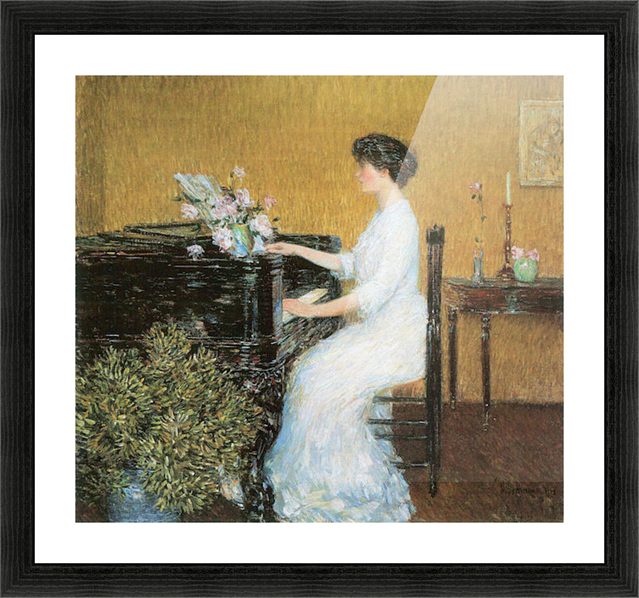 At the piano Picture Frame print