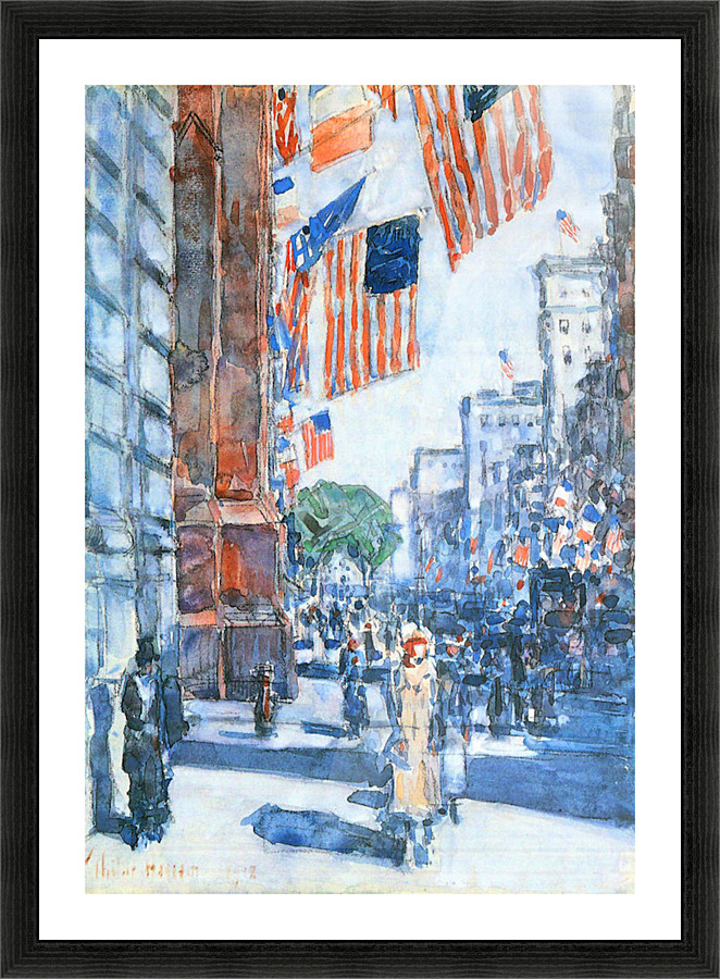 Flags Fifth Avenue Picture Frame print