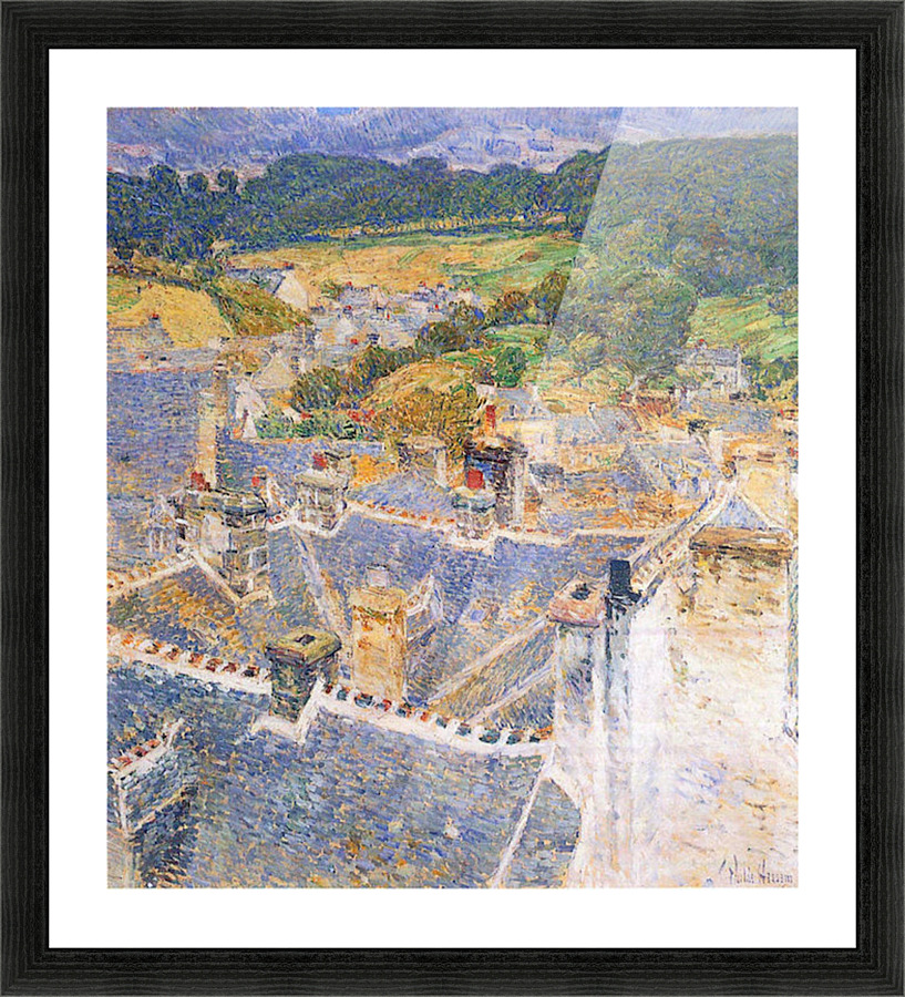 Roofs Pont Aven Picture Frame print
